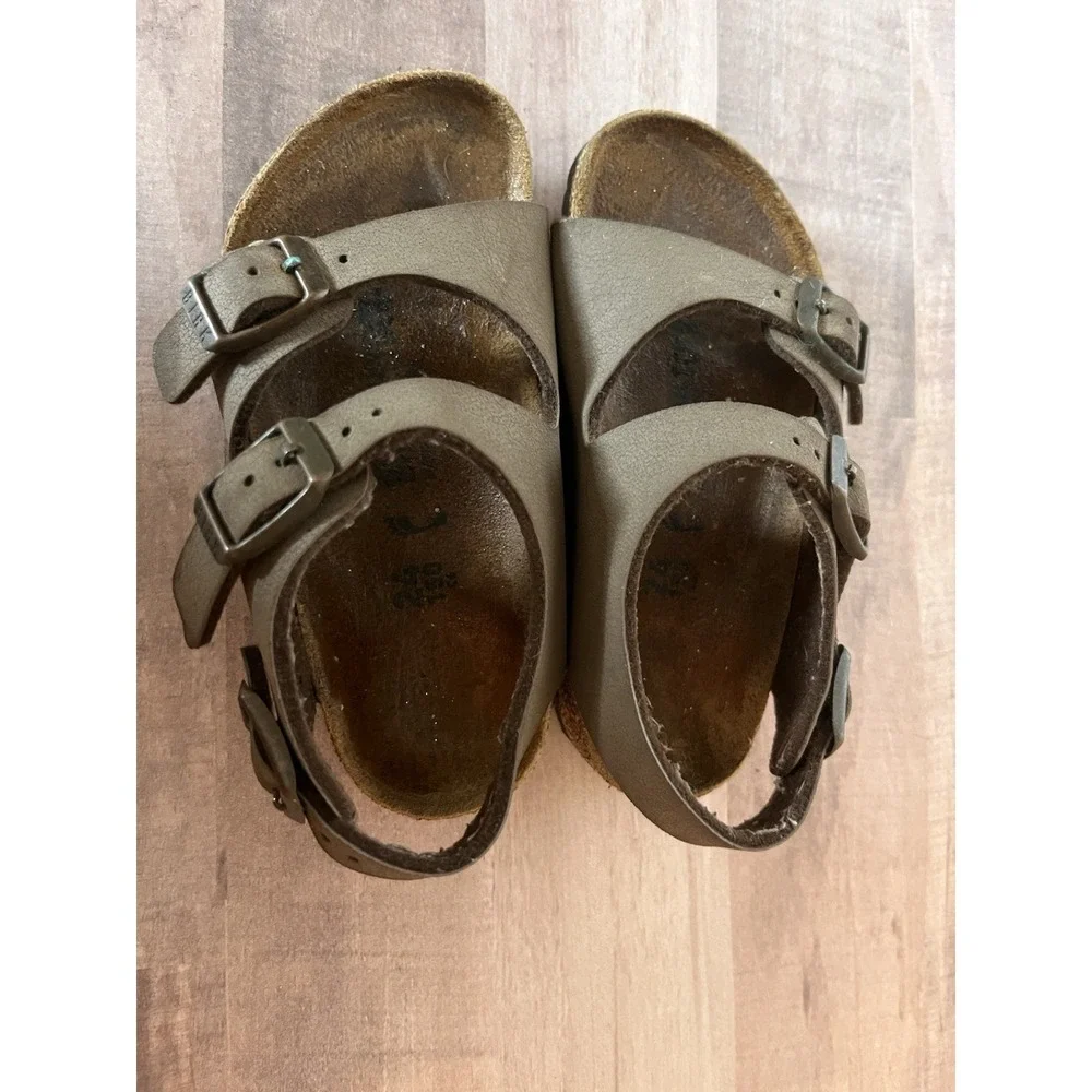 Birkenstock Roma Kids Sandal Mocha Brown Birkoflor Sz 24 - US 6-6.5